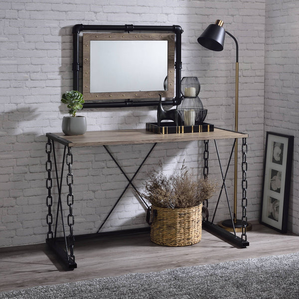 Jodie - Console Table - Rustic Oak / Antique Black - Best Buy Furniture