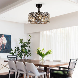 18'' Crystal Cage Ceiling Fan with Remote Control