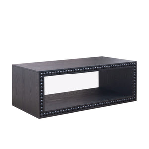 Beaded Edge Coffee Table With Open Storage Shelf