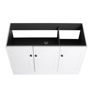 Contemporary Freestanding Bathroom Vanity With Resin Sink & Soft-Close Cabinet Doors