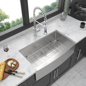 Farmhouse Kitchen Sink Stainless Steel Apron Front