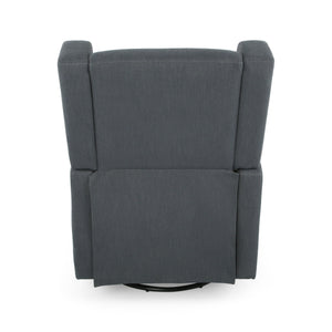Landau Contemporary Fabric Upholstered Swivel Recliner