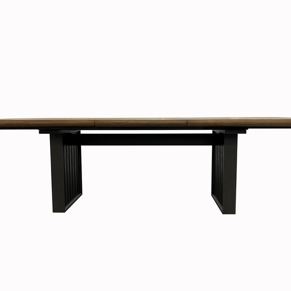 Double Pedestal Table Latte - Light Brown