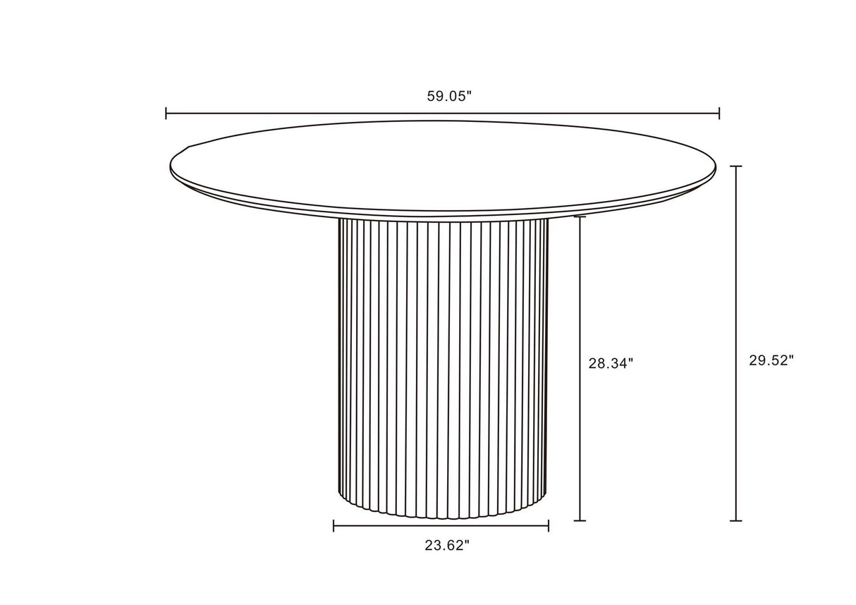 Hathaway 59" Round Dining Table