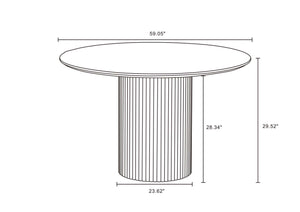 Hathaway 59" Round Dining Table