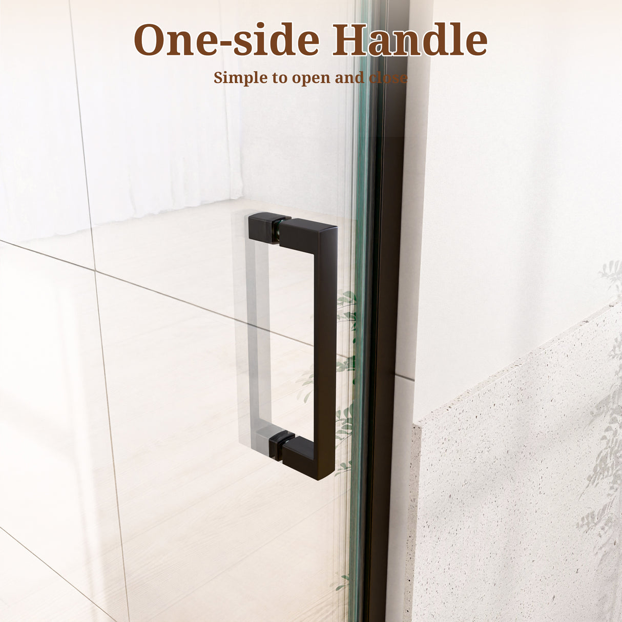 32" W x 72" H Semi-Frameless Circular Pivot Shower Door in Matte