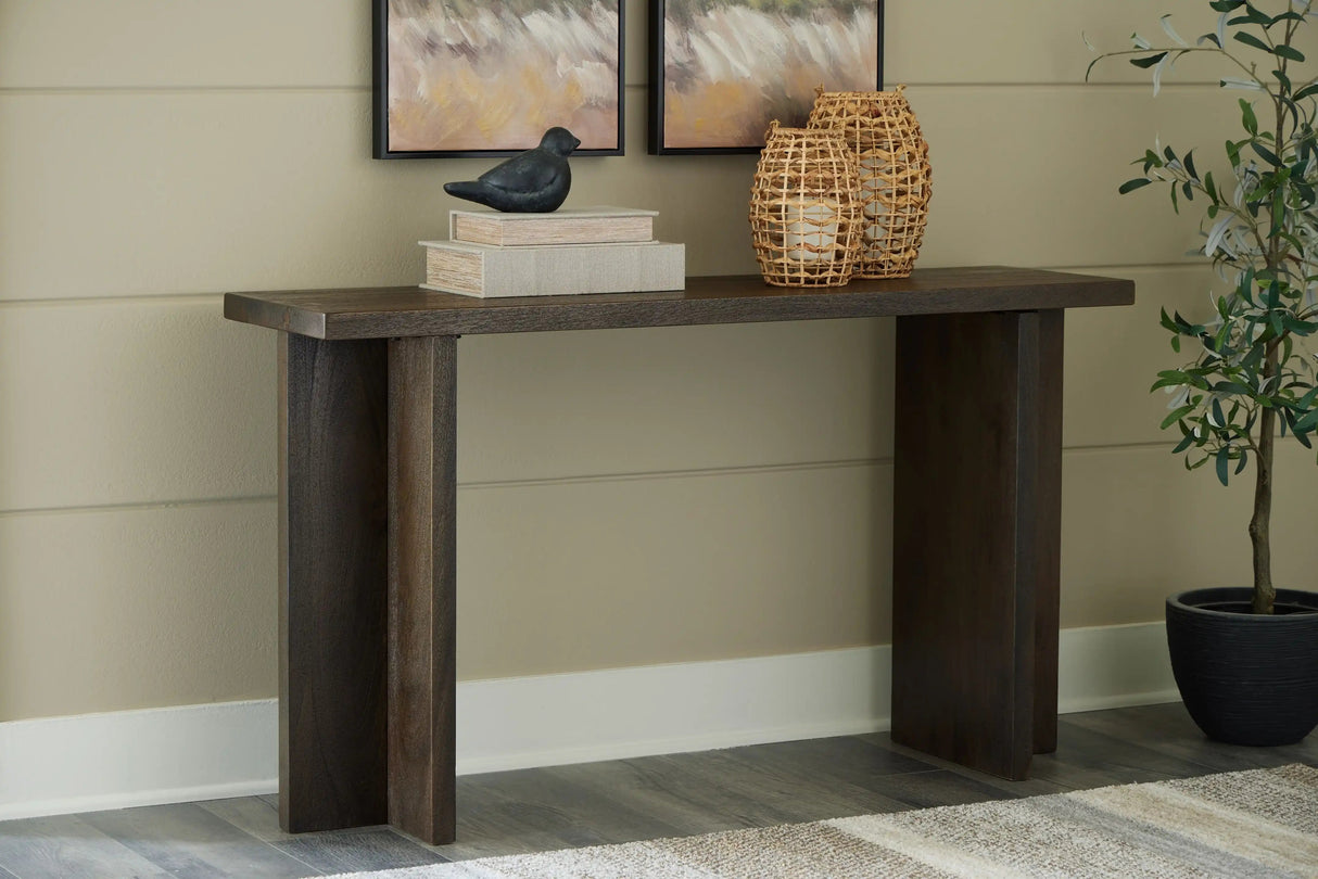 Jalenry - Console Sofa Table - Grayish Brown - Best Buy Furniture