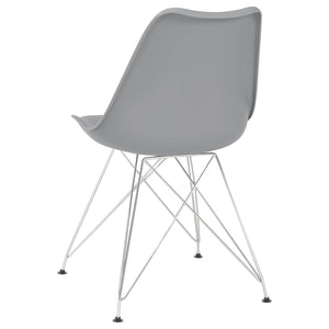 Padded Side Chair And Soft Upholstered Seat (Set of 2) - Gray
