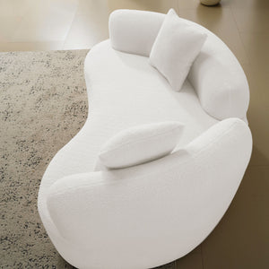 Modern Curved Loveseat