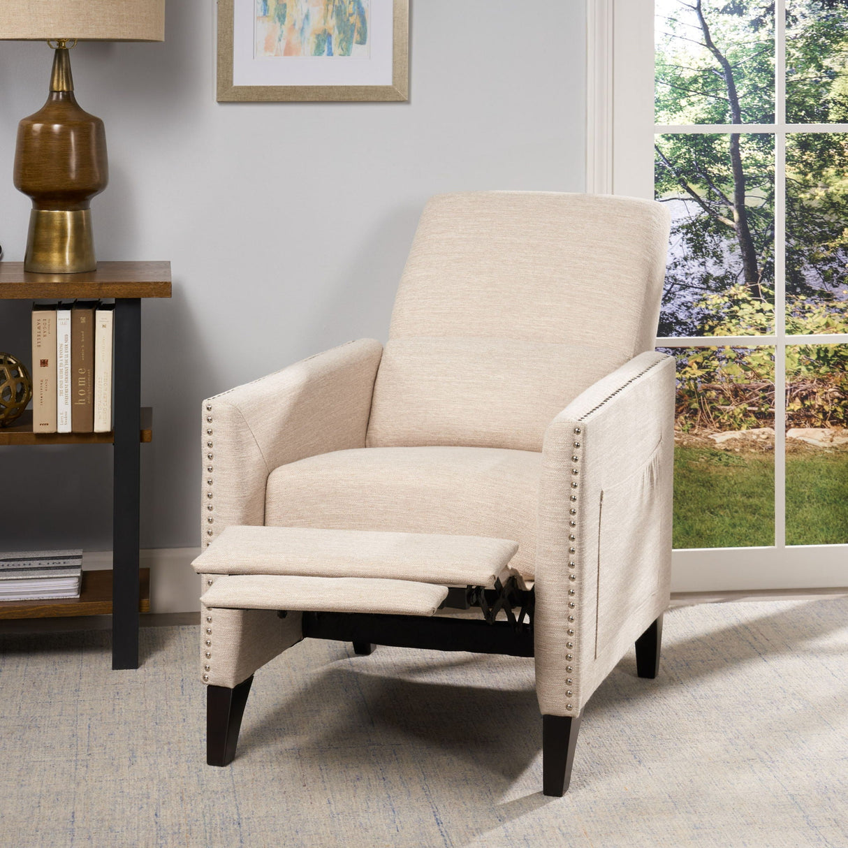 Kiersten - Contemporary Fabric Pushback Recliner - Best Buy Furniture