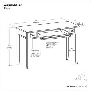 Warm Shaker - Handcrafted Desk