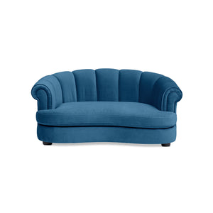Halle 35.5" Rolled Arm Channel-Tufted Dog Sofa Bed, Medium, Satin