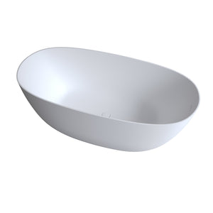 69" Freestanding Bathtub Resin Stone Soaking Tub