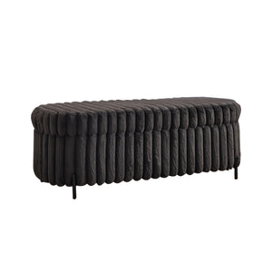 Flip Top Storage Bench With Metal Legs