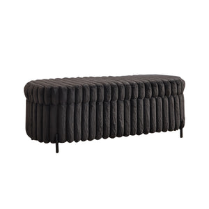 Flip Top Storage Bench With Metal Legs