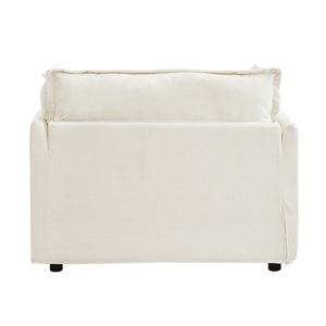 Modern Armchair Sofa With Movable Ottoman