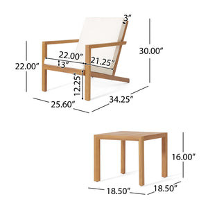 3 Piece Outdoor Chat Set With Table And 2 Adirondack Chairs - White / Brown Patina - Best Buy Furniture
