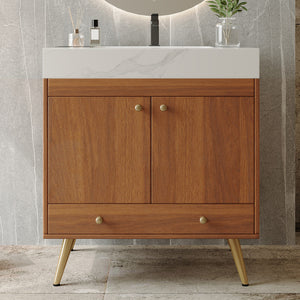 Mid-Century Free-Standing Bathroom Vanity