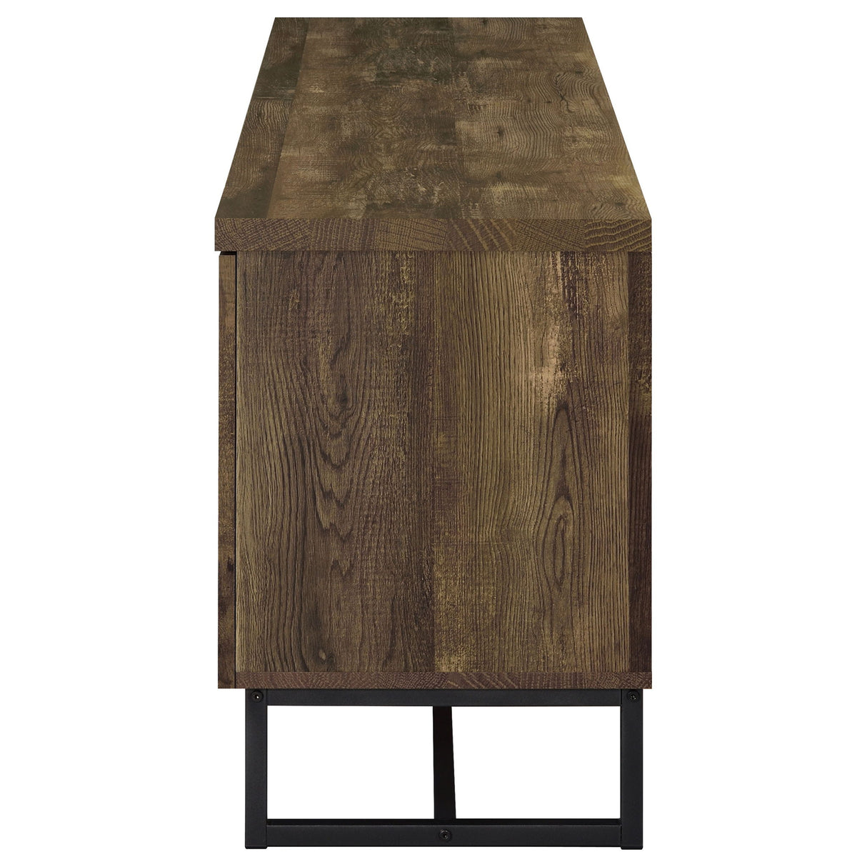 Chase - 2 Door Console With Herringbone Design - Oak