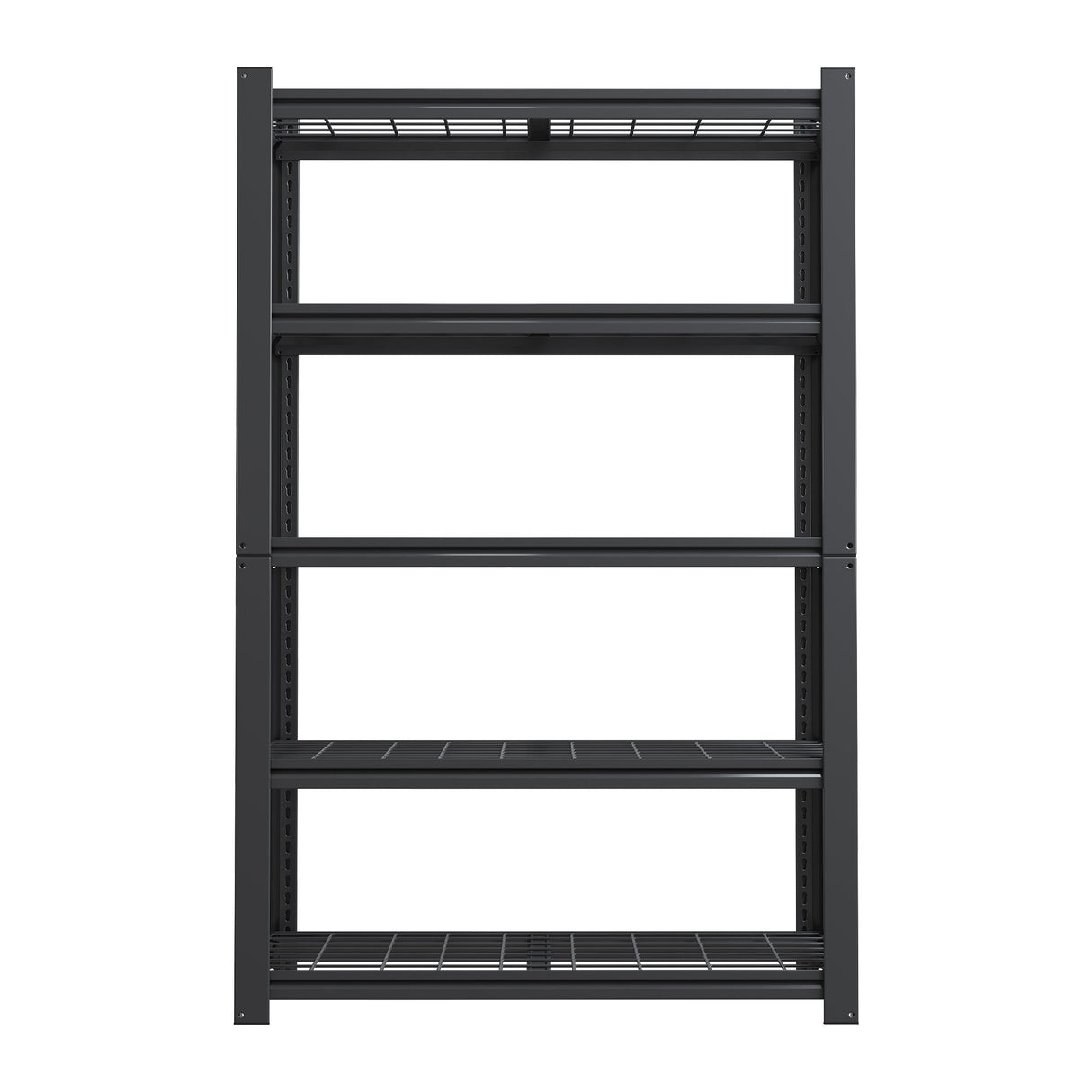 Heavy Duty 5 Tier Adjustable Metal Mesh Storage Rack With 2000 Lbs Capacity - Brushed Nickel