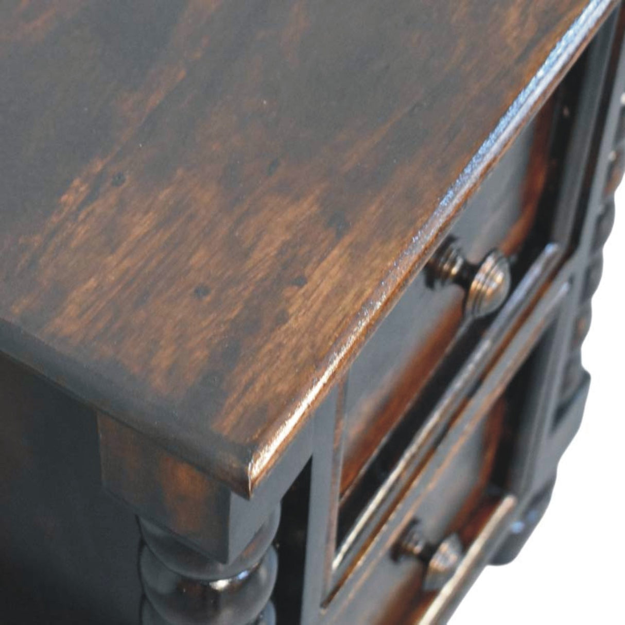 Solid Wood Spindle Duo Bedside
