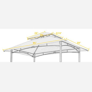 8x5Ft Grill Gazebo Replacement Canopy