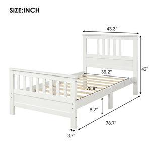 Platform Bed With Paneled Headboard And Footboard