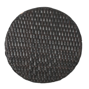 Outdoor 16-Inch Multi-Brown Wicker Hourglass Side Table