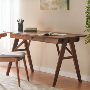 Wood Desk with Drawers for Small Spaces