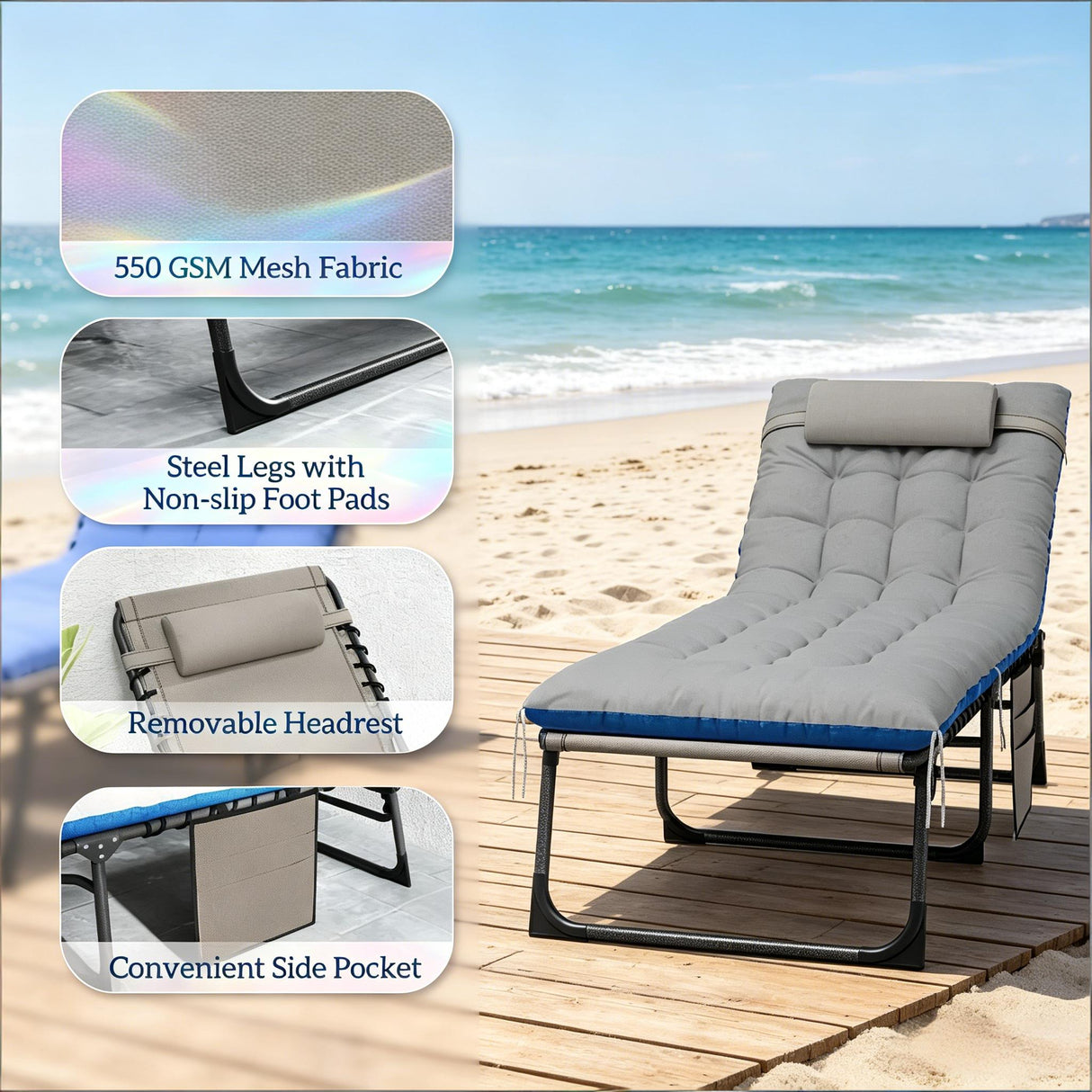 Cozy Outdoor Lounge Chairs Set of 2