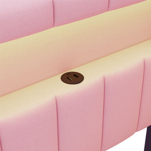 Upholstered Platform Bed With USB Ports And LED Belt