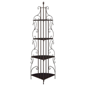 4 Shelf Corner Bookcase - Cappuccino