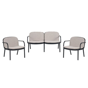 Luna - Outdoor Patio 3 Pieces Chat Set