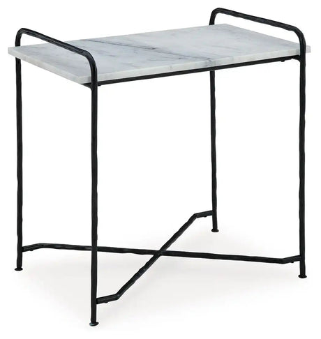 Ashber - Accent Table - White / Black - Best Buy Furniture