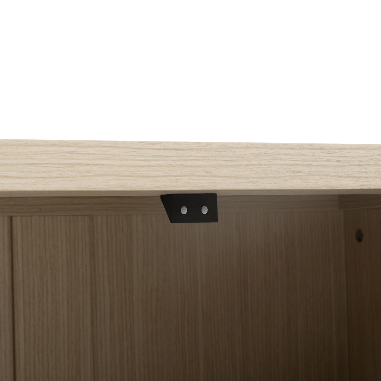 Modern Storage Cabinet With 4 Doors & Adjustable Shelves
