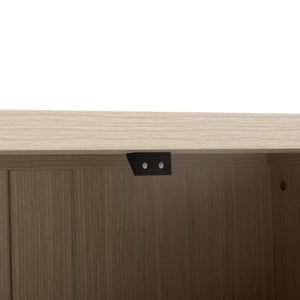 Modern Storage Cabinet With 4 Doors & Adjustable Shelves