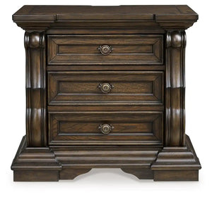 Maylee - Three Drawer Night Stand - Dark Brown - Best Buy Furniture