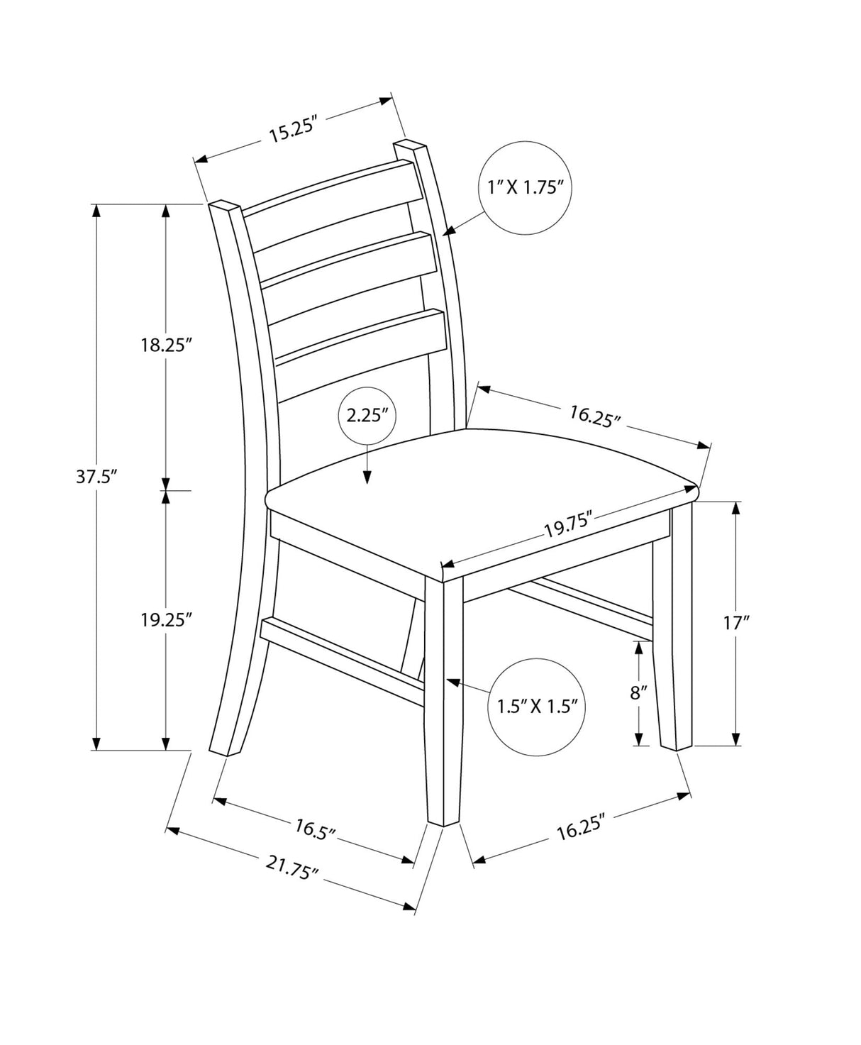 Dining Chair, Dining Room, Side, Upholstered, Transitional (Set of 2) - Black - Best Buy Furniture