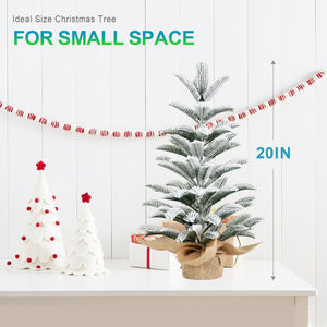 50CM Flocked Tabletop Christmas Tree