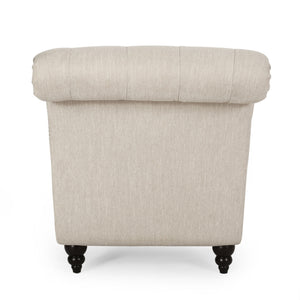 Chaise Lounge With Button Tufted Diamon Stitch