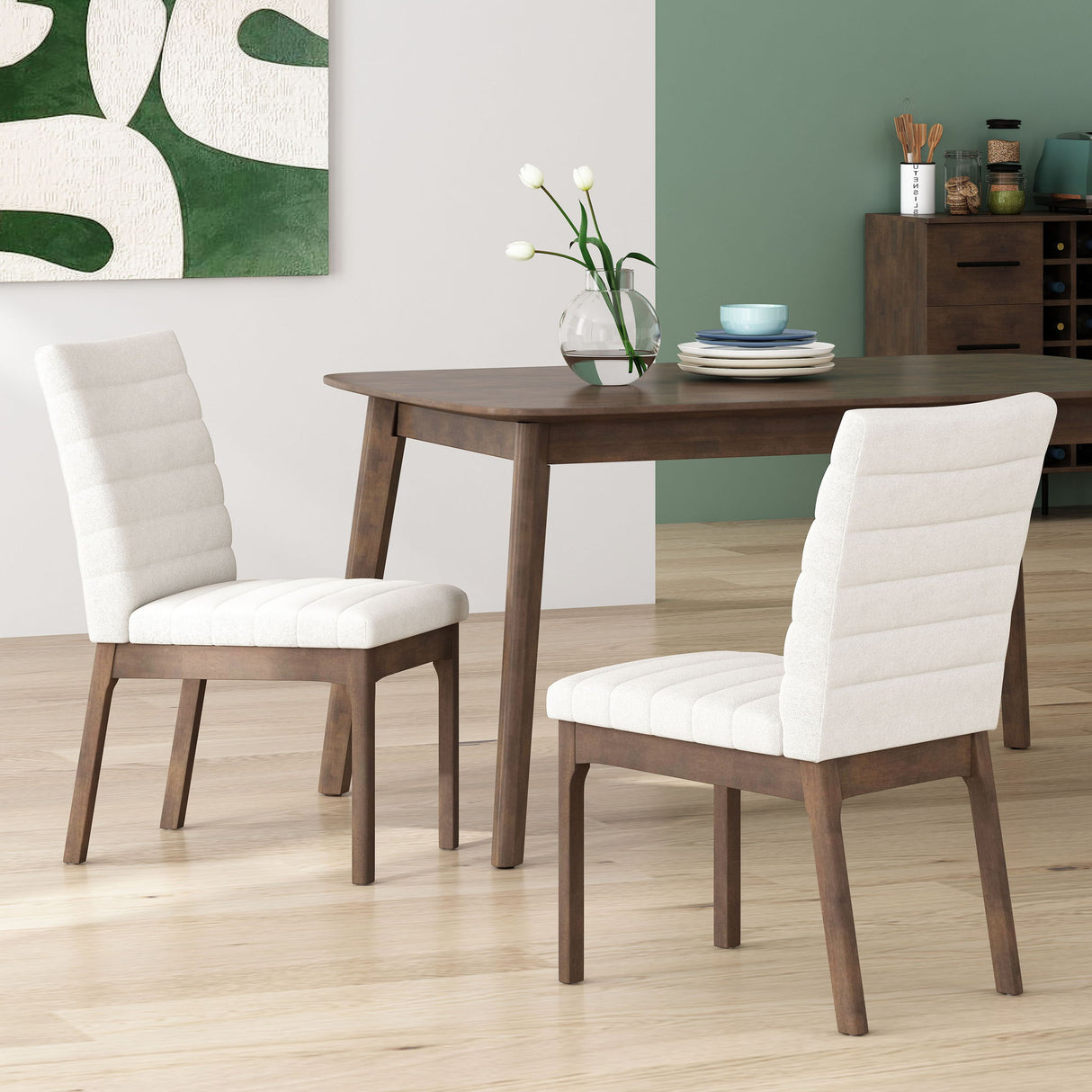 Upholstered Dining Chairs With Rubber Legs (Set of 2) - Best Buy Furniture