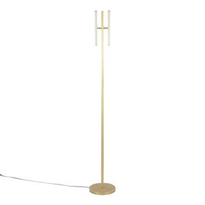Icicle 65' Modern Swivel Floor Lamp in Gold Metal
