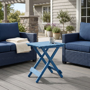 Folding Square Table For Backyard - Blue