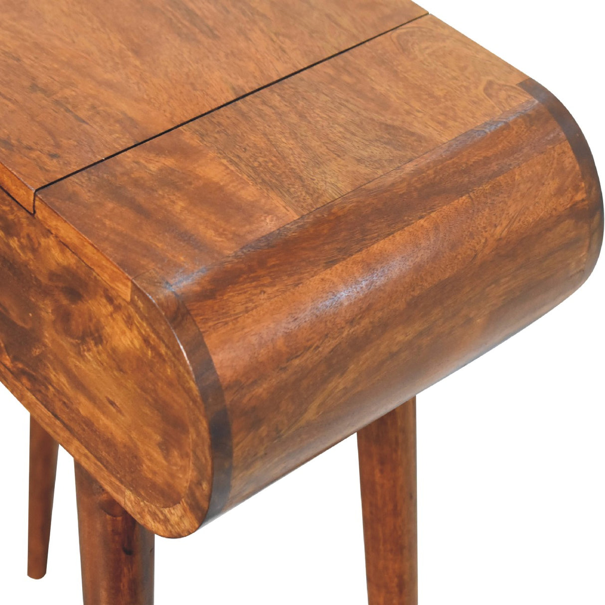Solid Wood Mini Round Chestnut Fold Vanity