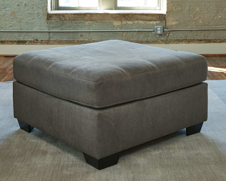 Pitkin - Oversized Accent Ottoman - Slate - Best Buy Furniture