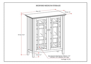 Bedford - Medium Storage Cabinet - Hickory Brown