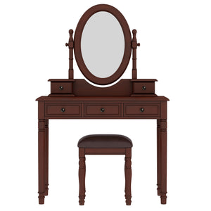 Vintage Vanity Desk with Adjustable Angle Mirror
