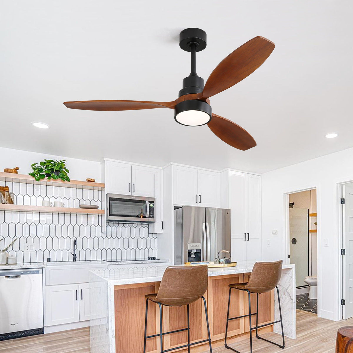 Ceiling Fan with Reversible DC Motor