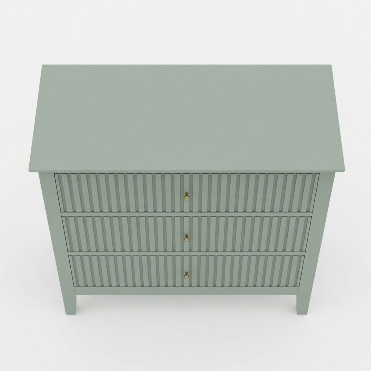Fluted 3 Drawer Nightstand With Soft Close Slides