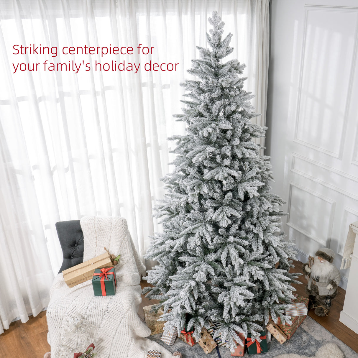 Artificial Flocked Christmas Tree with Snow Tips